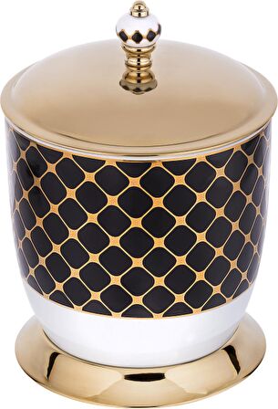 Pure Geometrik Siyan Gold Çöp Kovası Aks-201
