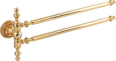 Pure Crystal / Pvd Gold İkili Havluluk Bar 60Cm Aks-1108