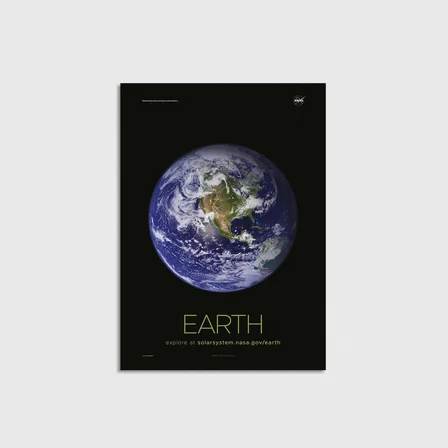 NASA – Earth Çerçevesiz Poster Duvar Dekorasyonu