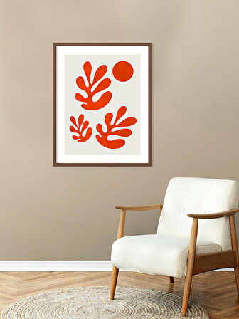 Vetro Design Bohem Serisi Çerçeveli Tablo No:11 (Mercan Matisse)