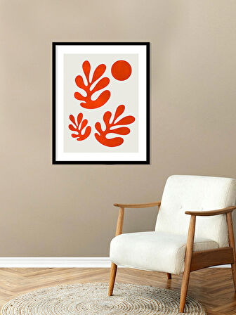 Vetro Design Bohem Serisi Çerçeveli Tablo No:11 (Mercan Matisse)