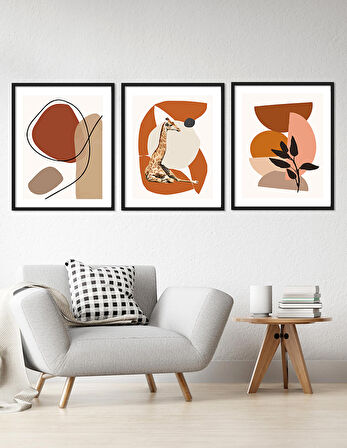 Abstract ve Zebra Çerçeveli Tablo Set