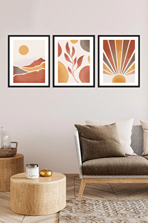 Vetro Design Doğa Ahşap Çerçeveli Tablo Set (40x50 cm)