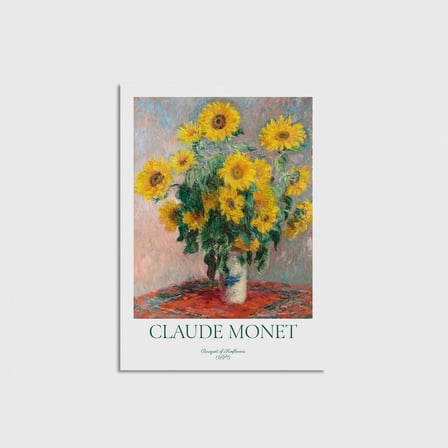 Claude Monet – Bouquet of Sunflowers Çerçevesiz Poster Duvar Dekorasyonu