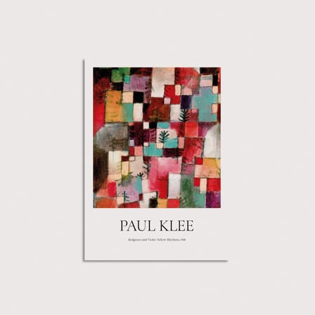 Paul Klee – Red, Green and Violet – Yellow Rhythms Çerçevesiz Poster Duvar Dekorasyonu