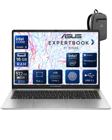 EXPERTBOOK Intel Core İ5-13420H 16 GB 512 GB SSD UHD GRAPHİCS 15.6" FULL HD WİN11PRO NOTEBOOK P1503CVA-I58512G1DOKA05