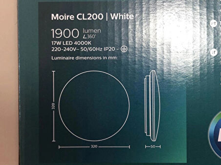 Philips CL200 Entegre Led 17 W 4000 K Gün Işığı Tavan Lambası