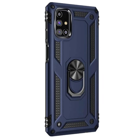 Samsung Galaxy M51 (M515F) Yüzüklü Tank Kılıf Lacivert