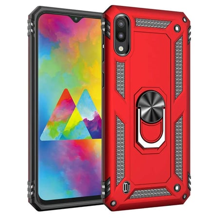 Samsung Galaxy A10 (A105F) Yüzüklü Tank Kılıf Bordo