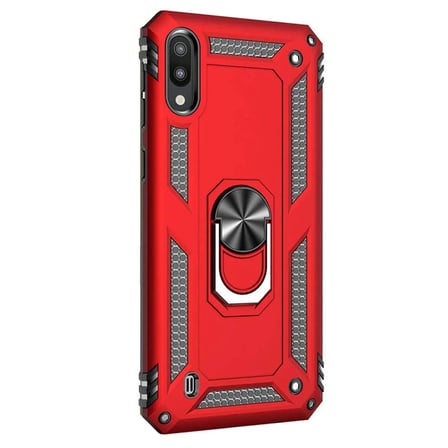 Samsung Galaxy M10 (M105G) Yüzüklü Tank Kılıf Bordo