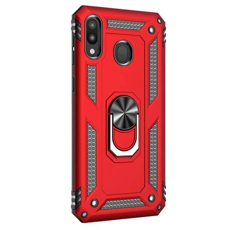 Samsung Galaxy A20 (A205F) Yüzüklü Tank Kılıf Bordo