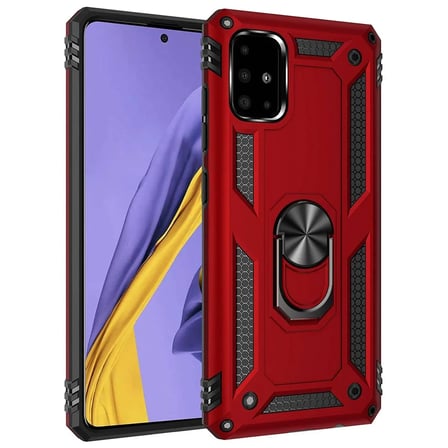 Samsung Galaxy A51 (A515F) Yüzüklü Tank Kılıf Bordo