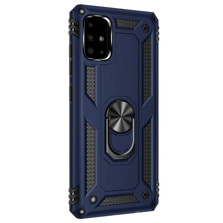 Samsung Galaxy A51 (A515F) Yüzüklü Tank Kılıf Lacivert