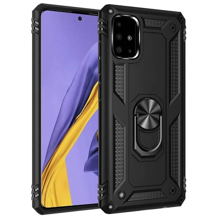 Samsung Galaxy A51 (A515F) Yüzüklü Tank Kılıf Siyah