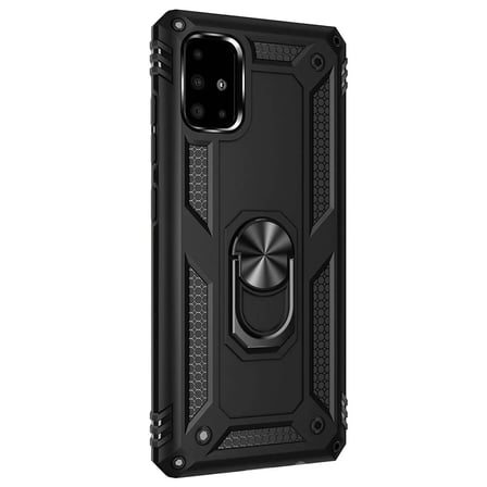 Samsung Galaxy A51 (A515F) Yüzüklü Tank Kılıf Siyah