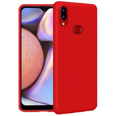 Samsung Galaxy A10S İçi Kadife Silikon Kılıf Kırmızı