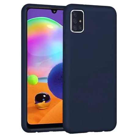 Samsung Galaxy A31 İçi Kadife Silikon Kılıf Lacivert