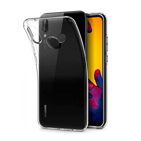 Huawei P20 Lite Kılıf Şeffaf İnce Esnek Silikon Kılıf Zipax-Süper