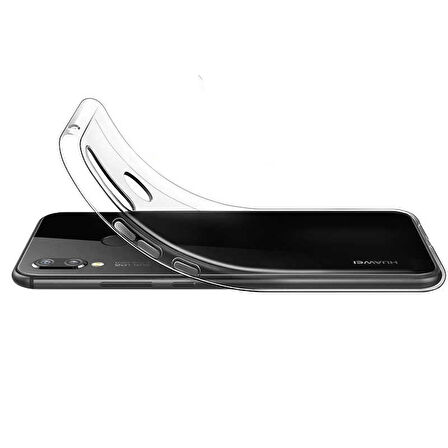Huawei P20 Lite Kılıf Şeffaf İnce Esnek Silikon Kılıf Zipax-Süper