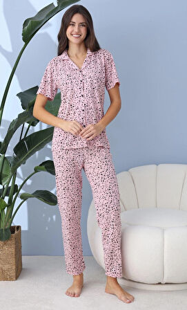 lindros GÖMLEK PENYE KADIN KISA KOL PİJAMA TAKIMI