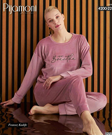 Pijamoni Soft Fransız Kadife Takım
