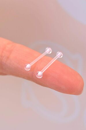 Antialerjik Şeffaf Silikon Meme Ucu Piercingi Bioplast Nipple Piercing 2 Adet