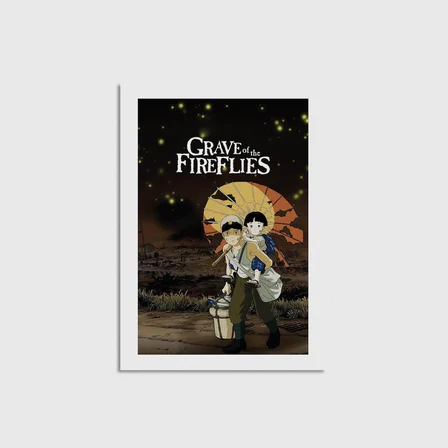 Grave of the Fireflies (1988) Film Posteri Çerçevesiz Poster Duvar Dekorasyonu