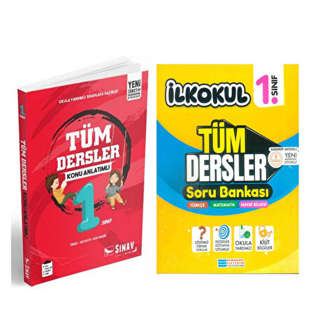 Sınav Yayınları 1.Sınıf Tüm Dersler Konu ve Evrensel Soru Bankası Seti 2 Kitap