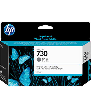 HP P2V66A 130 ml Gri Mürekkep Kartuş (730)
