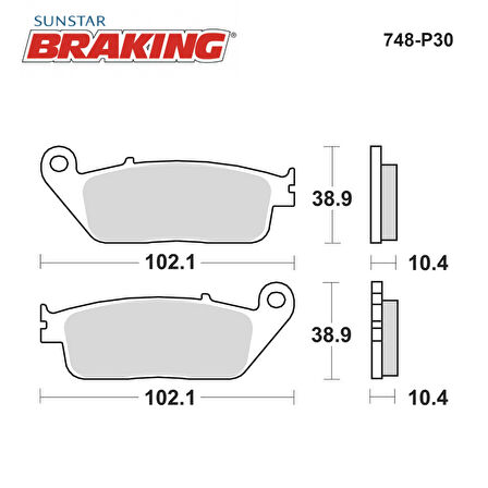 SİNTERLİ ÖN FREN BALATASI / YAMAHA / X-MAX (ABS YOK) / 250cc / ÖN  / 2014-2015-2016