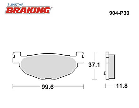 SİNTERLİ ARKA FREN BALATASI / YAMAHA / T-MAX / 500cc / ARKA  / 2004-2005-2006-2007-2008-2009-2010-2011