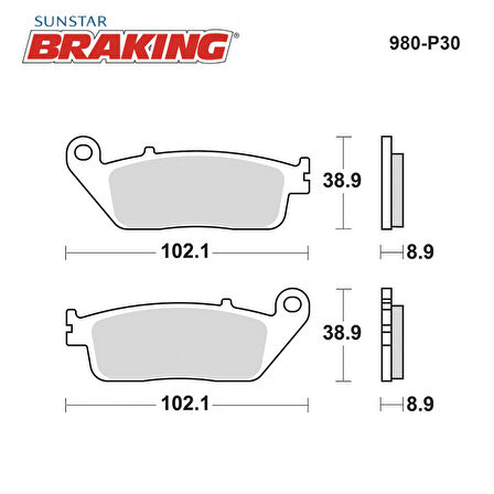 SİNTERLİ ARKA FREN BALATASI / HONDA / SW-T ABS / 600cc / ARKA  / 2011-2012-2013