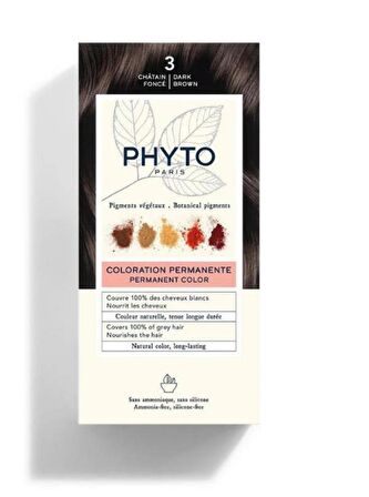 Phyto Phytocolor Bitkisel Saç Boyası - 3 Koyu Kestane