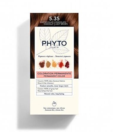 Phyto Phytocolor Bitkisel Saç Boyası 5.35 - Açık Kestane Dore Akaju Yeni Formül