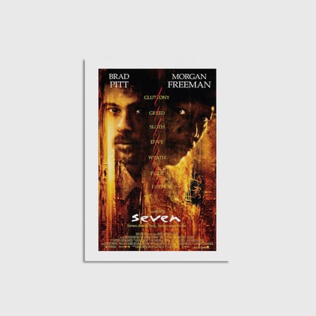 Se7en (1995) Film Posteri Çerçevesiz Poster Duvar Dekorasyonu