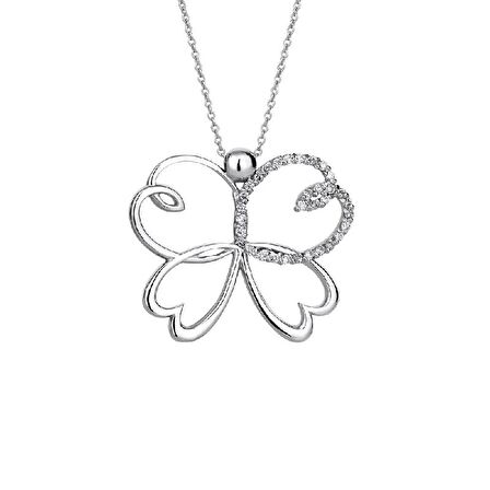 Pırlanta Mariposa Kolye