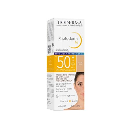 Bioderma Photoderm Light M 50+ Faktör Leke Karşıtı Koyu Lekeye Eğilimli Ciltler İçin Renkli Yüz Güneş Koruyucu Jel Krem 40 ml