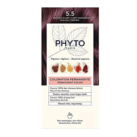 Phyto Phytocolor Bitkisel Saç Boyası - 5.5 Açık Kestane Akaju