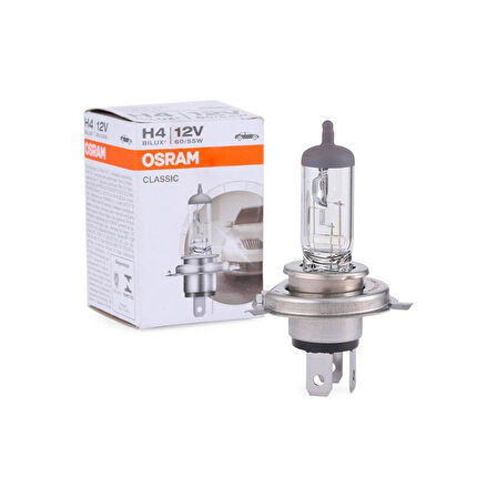 Osram Far Ampulü Halojen Sari H4 12V 60/55W Classic P43T 64193 CLC (4Adet)