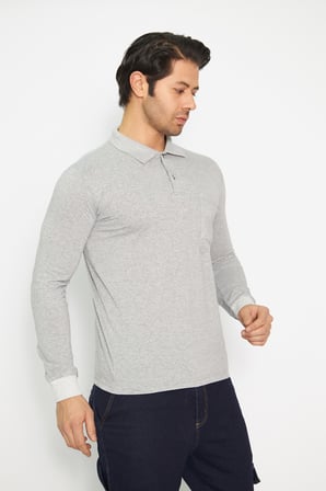 Sweat t-shırt Polo Yaka Kışlık Uzun Kol