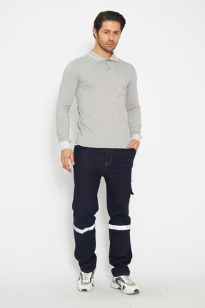 Sweat t-shırt Polo Yaka Kışlık Uzun Kol