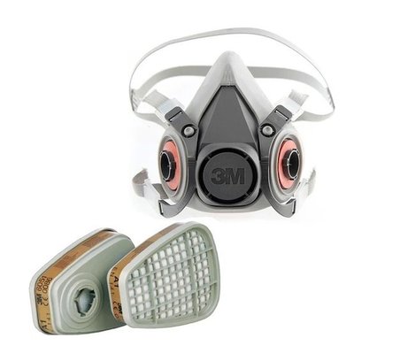 3M 6200 Yarım Yüz Maskesi ve 3M 6051 A1 Maske Filtresi