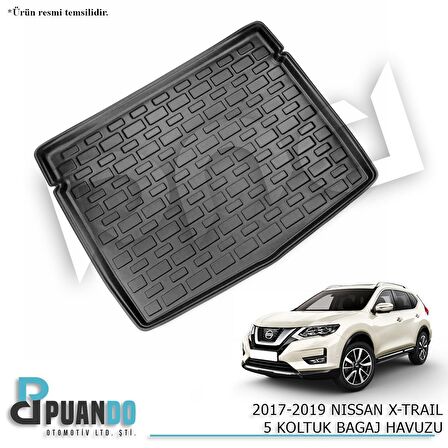 ARACA ÖZEL 2017-2019 NISSAN X-TRAIL 5 KOLTUK BAGAJ HAVUZU