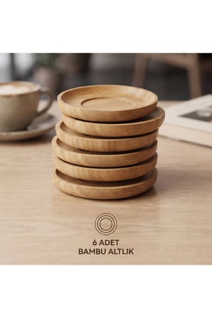10 Adet Çay Seti – Çift Cidarlı 150 ML Cam Bardaklar, Doğal Bambu Altlıklar, Misafir Sunumu, Ev Ve Ofis Kullanımı, Tea Set, Double Wall Glass