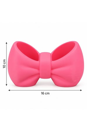 Fiyonk Tasarımlı Makyaj Organizeri 16x10 cm – Kozmetik ve Makyaj Malzemeleri Düzenleyici - Pembe