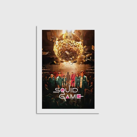 Squid Game Dizi Posteri Çerçevesiz Poster Duvar Dekorasyonu