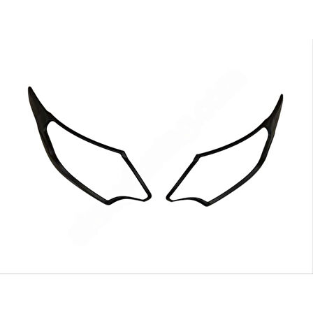 Mitsubishi L200 2015-2019 Far Stop Çerçeve Kaplama Siyah