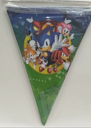Özel Üretim Eğlence Oyun Alanı Duvar Süsü SONIC ÜÇGEN FLAMA