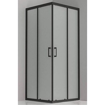 Durul Duşakabin Kare Siyah Buzlu 5mm H:190