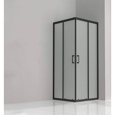 Durul Duşakabin Kare Siyah Buzlu 5mm H:190